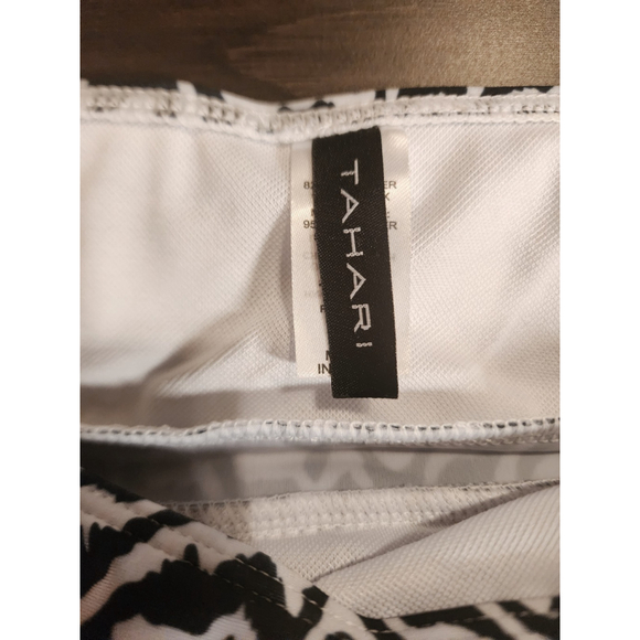 Tahari 2 piece Set Swimsuit Bathing Suit Dress - LARGE - Navy Blue White - Picture 13 of 16